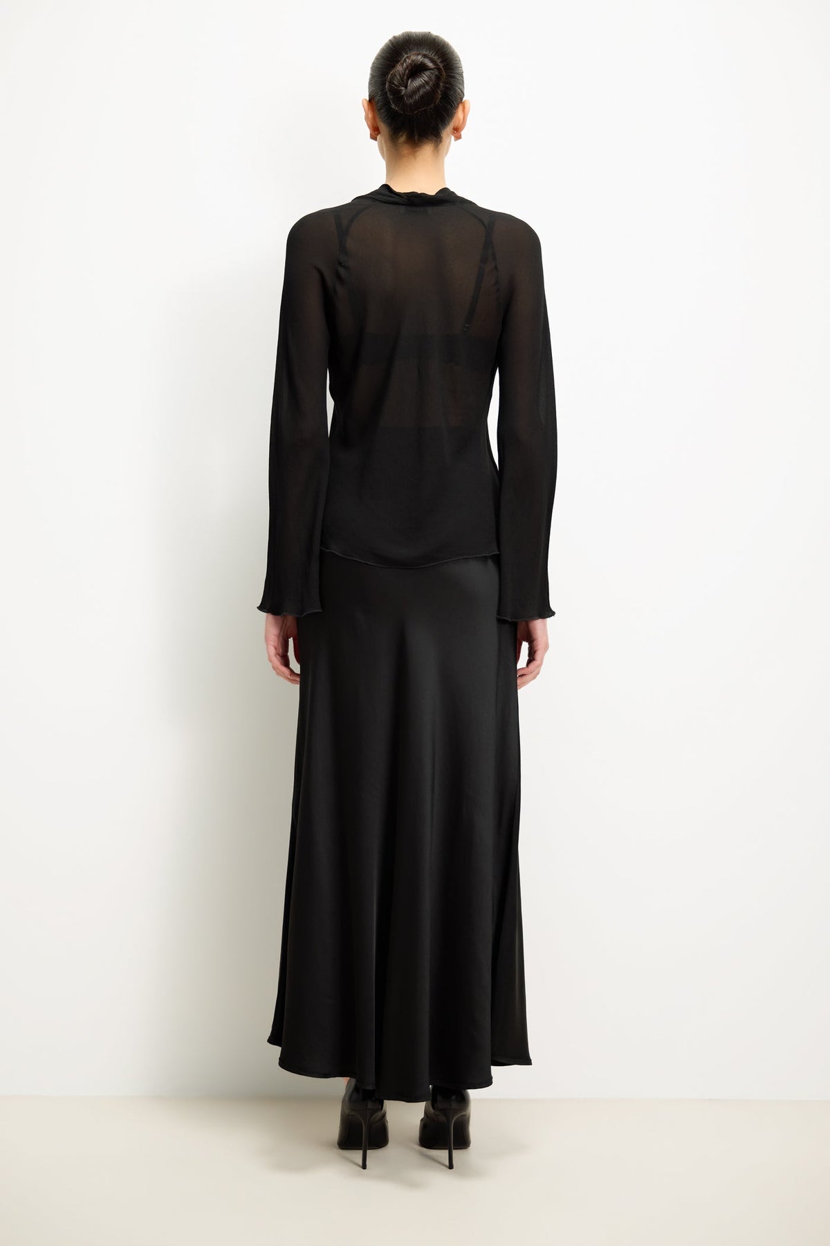Women's Black Chiffon Blouse