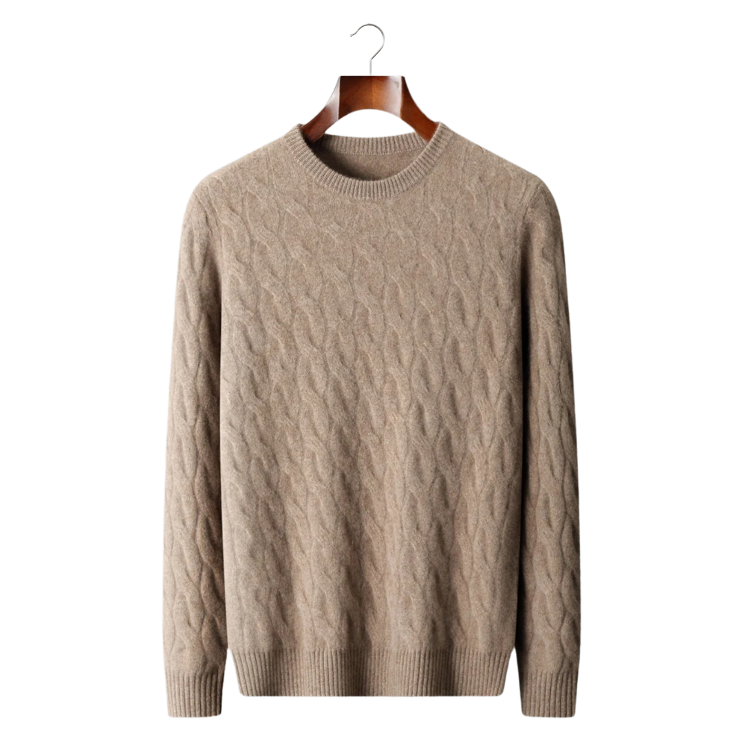 Men's WOOL CABLE CREWNECK