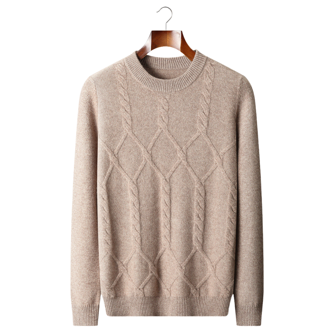 Men's CASHMERE PATTERN CREWNECK