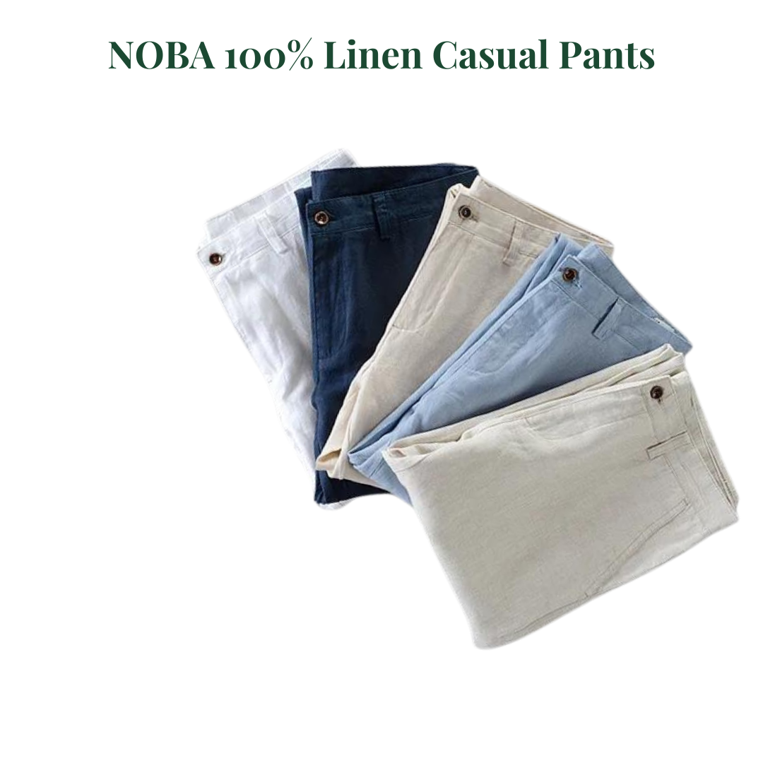 Men’s 100% Linen Casual Pants