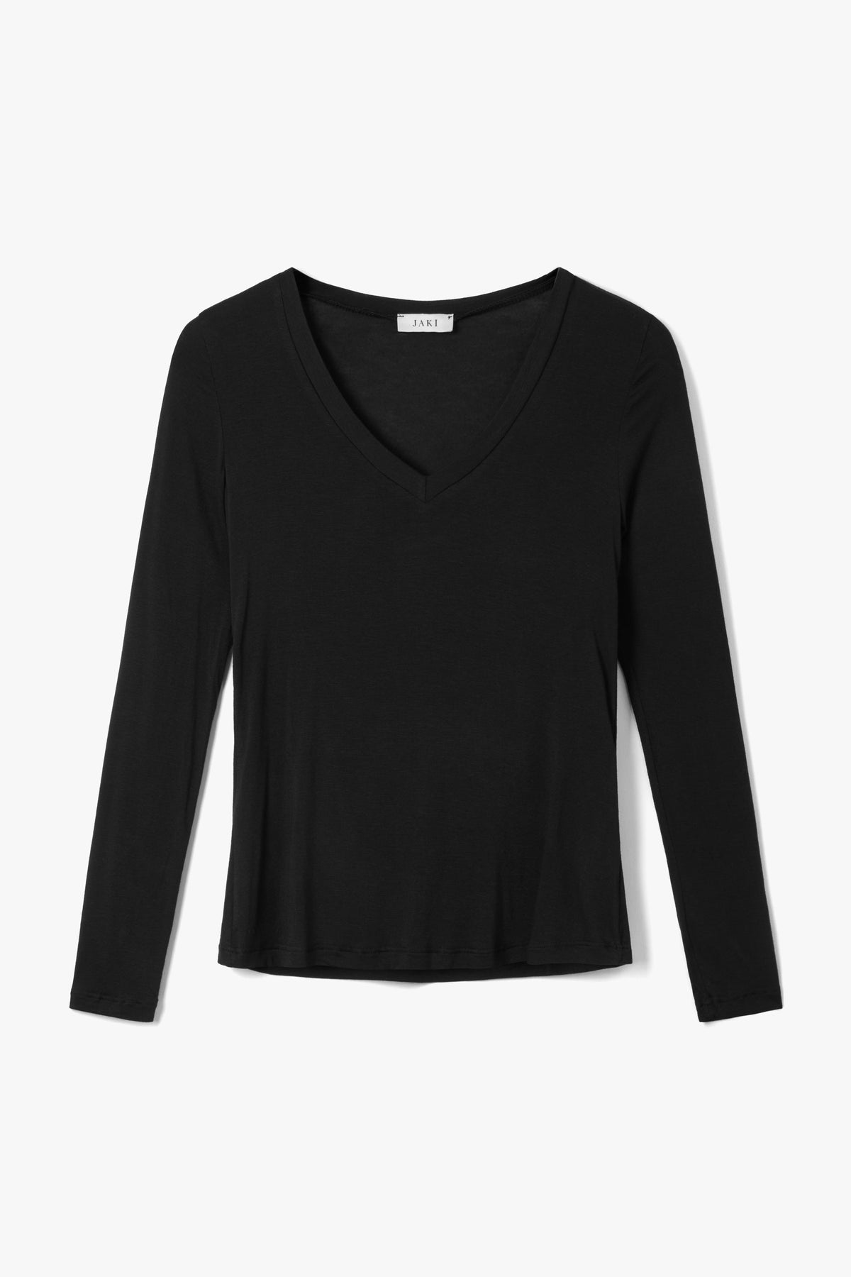 Women's Black V-Neck Lightweight Top
