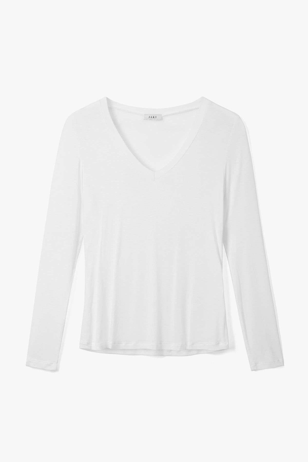Women's White V-Neck Lightweight Top
