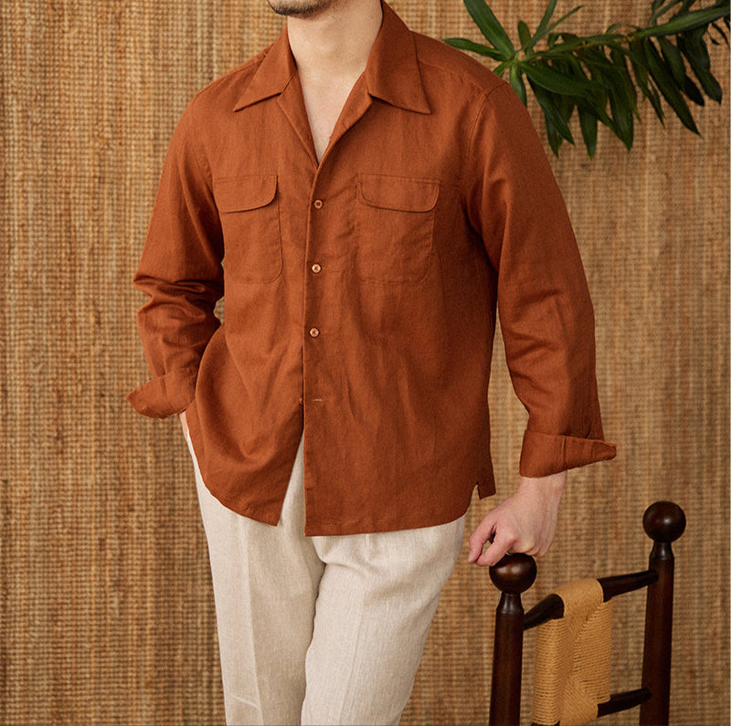 Men's Vineyard Linen-Cotton Blend Shirt