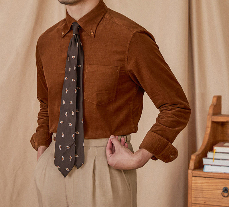 Men's Cambridge Cotton Corduroy Long Sleeve Shirt