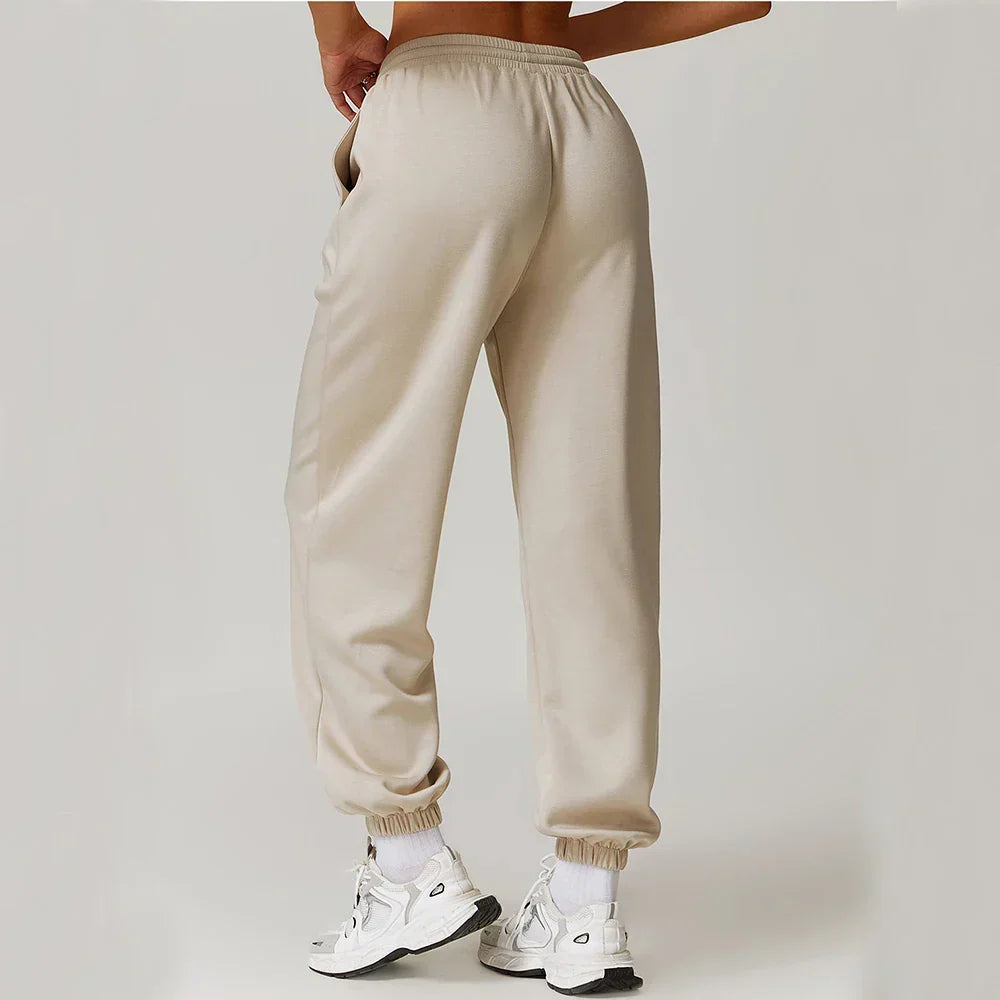 Women's Jogger Pants with Drawstring and Cuffed Ankles, Breathable, Comfortable for Casual Wear and Training