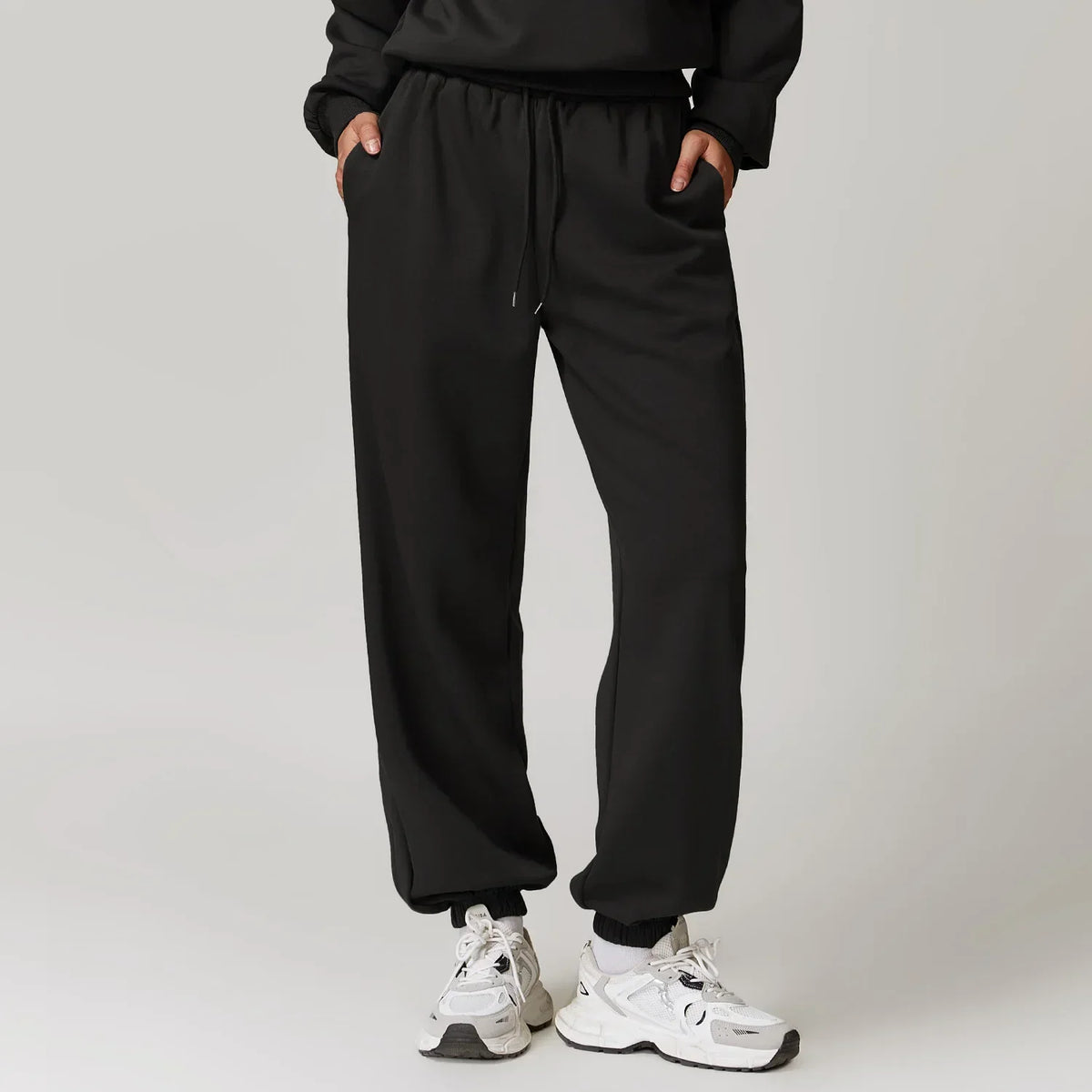 Women's Jogger Pants with Drawstring and Cuffed Ankles, Breathable, Comfortable for Casual Wear and Training