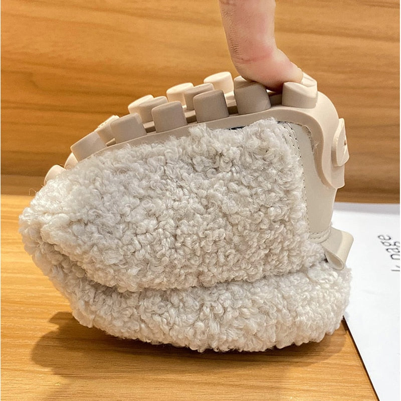 Women’s Plush Slippers with Non-Slip Sole