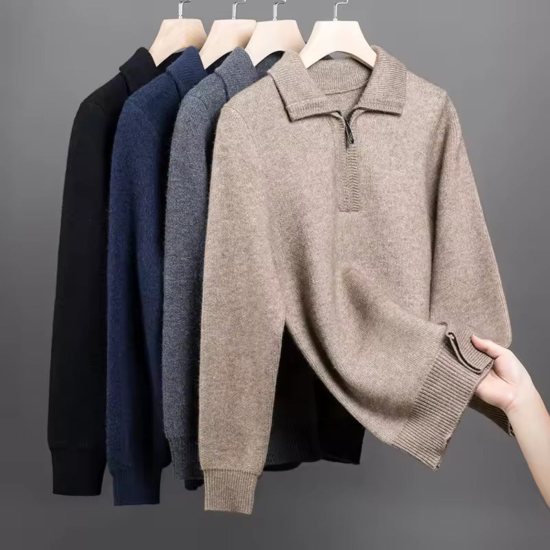Men’s Cashmere Quarter-Zip Sweater