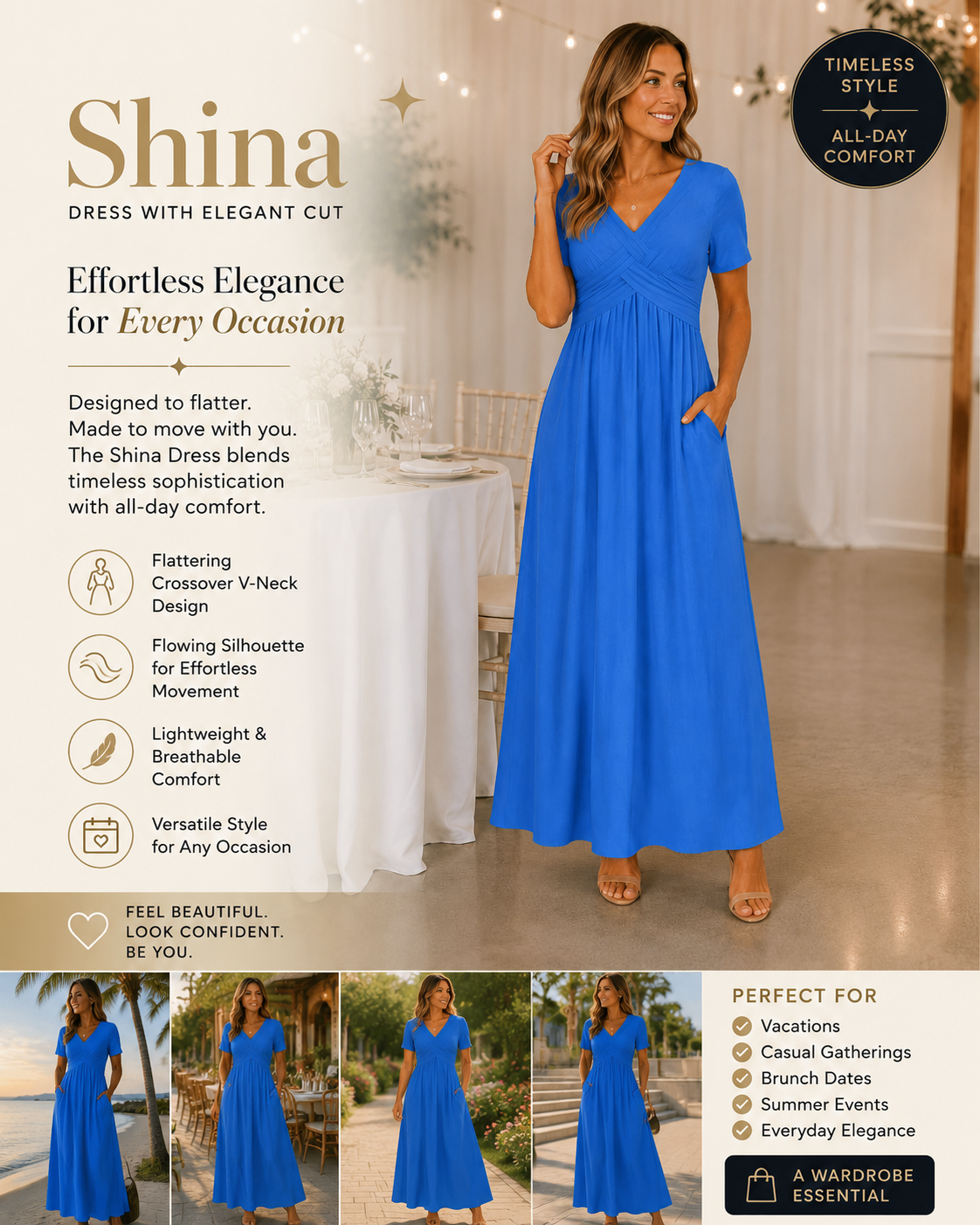 Women's Dress with Cut-Out Detail
