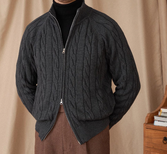Men's Aspen Cable Knit Cotton Cardigan