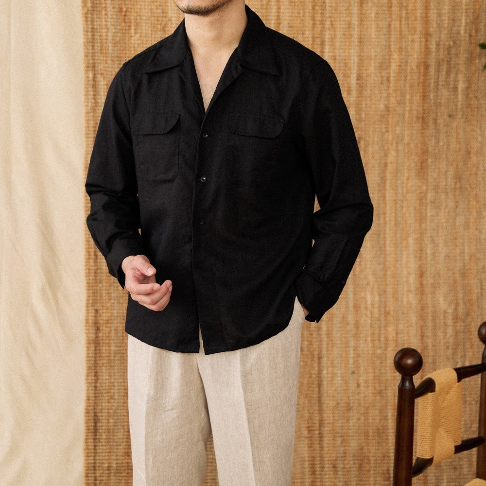 Men's Vineyard Linen-Cotton Blend Shirt