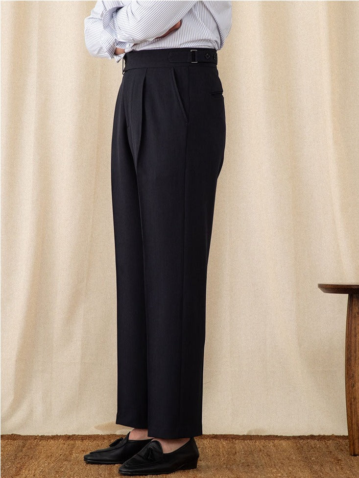 Men’s Pleated Straight Fit Trousers