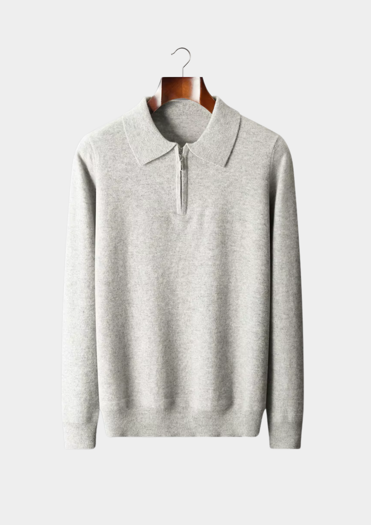 Men’s Wool Half-Zip Polo Shirt