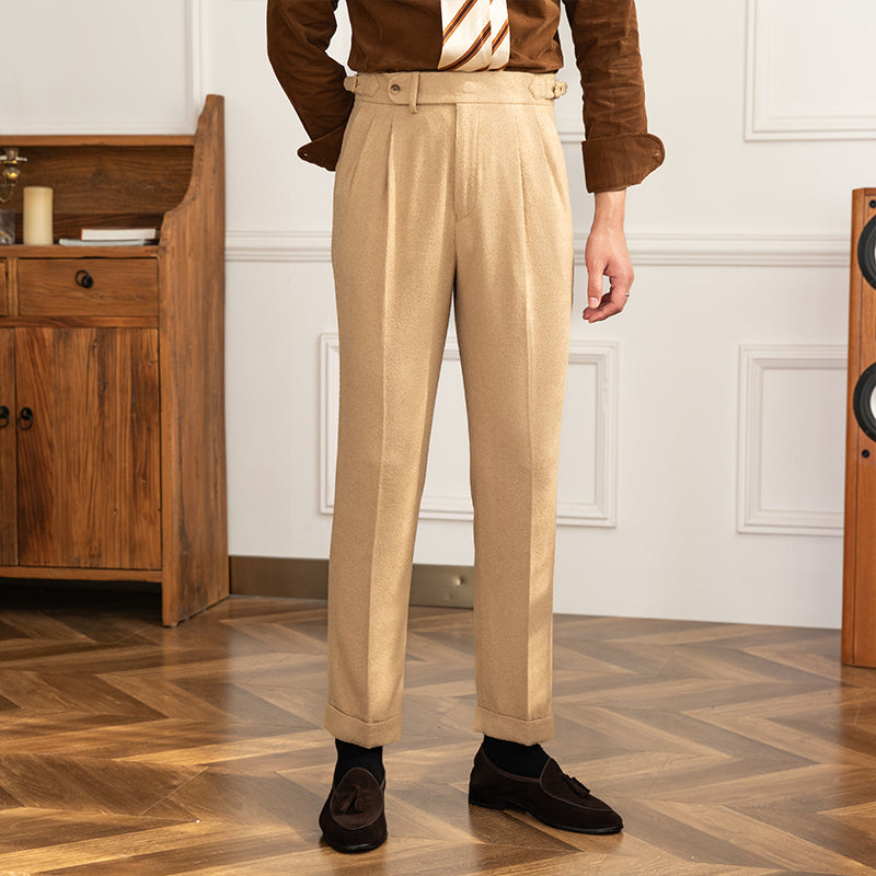 Men's Vintage Pleated Trousers