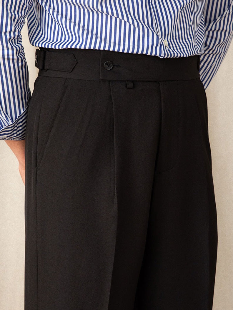 Men’s Pleated Straight Fit Trousers