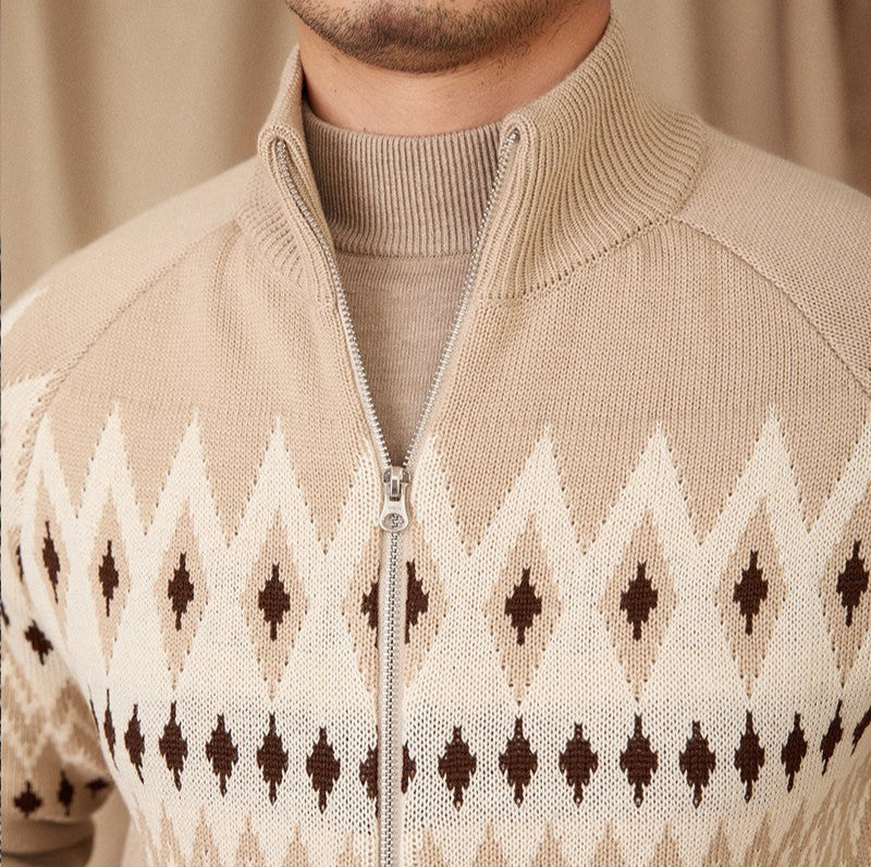Men’s Fair Isle Knitted Cardigan