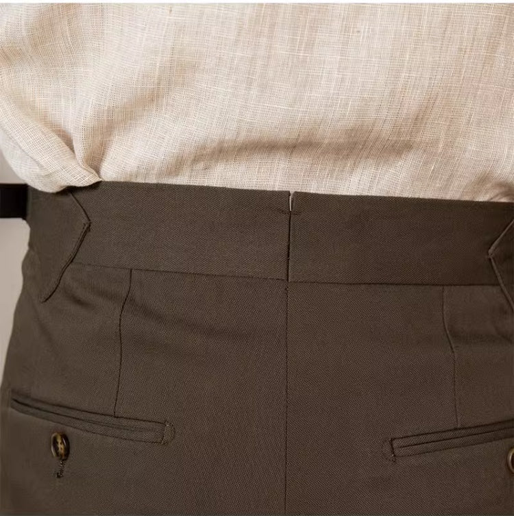 Men’s Pleated Straight Fit Trousers