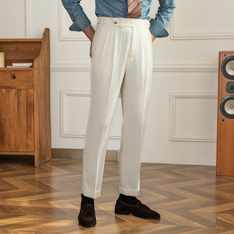 Men's Vintage Pleated Trousers