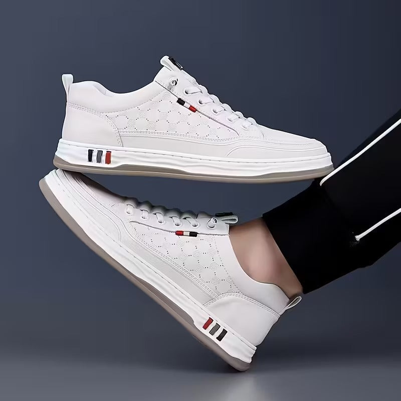 StrideEase Leather Comfort Sneakers with Arch Support