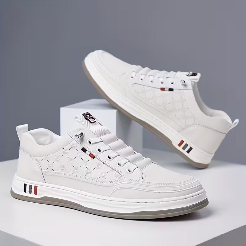 StrideEase Leather Comfort Sneakers with Arch Support