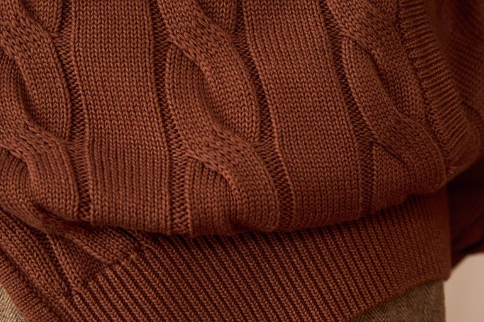 Men's Aspen Cable Knit Cotton Cardigan