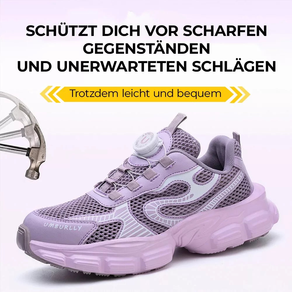 Women’s Safety Shoes with Steel Toe Cap, Breathable, Lightweight, Puncture-Resistant Work Shoes