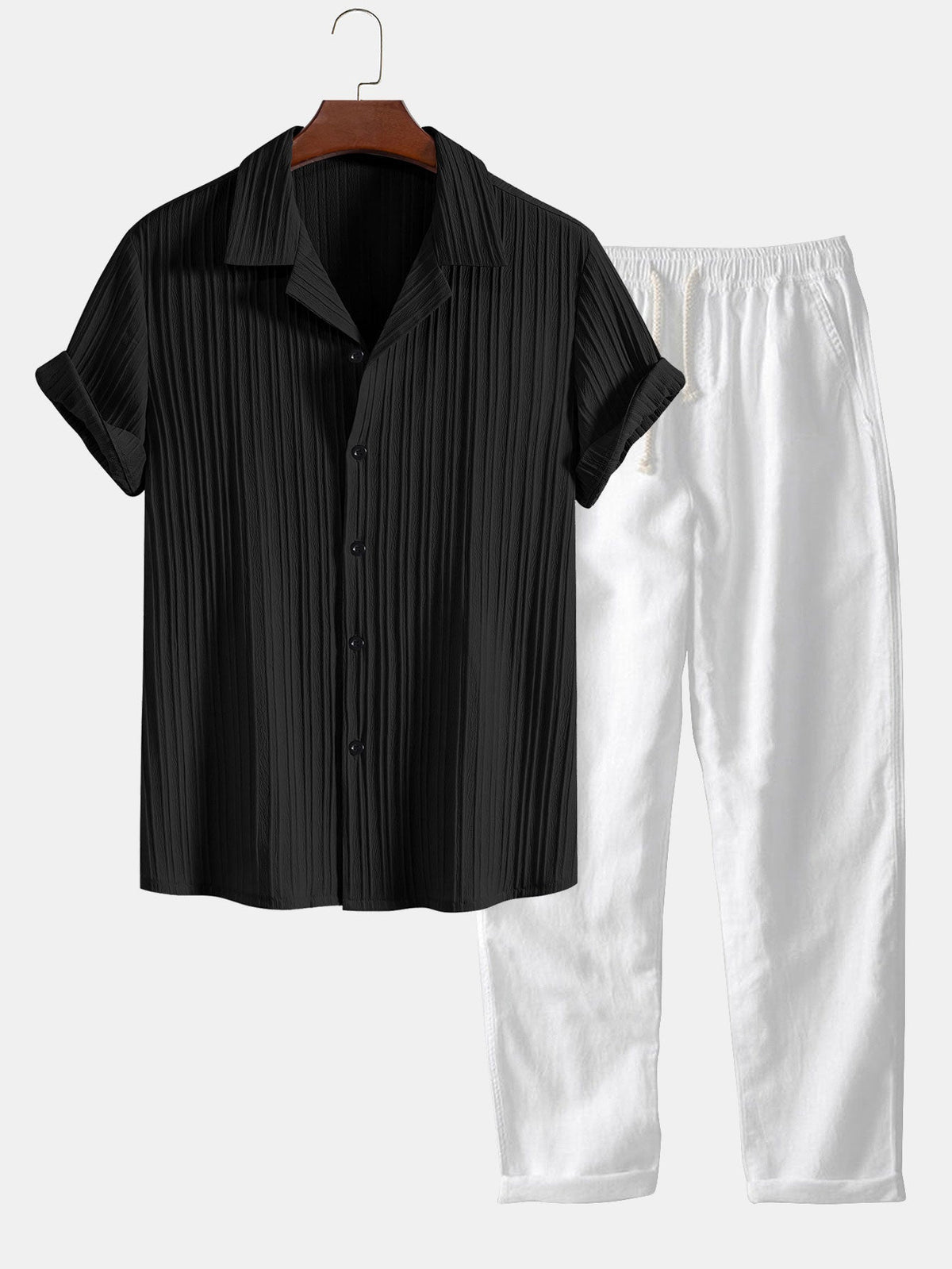 Men’s Short Sleeve Shirt and Shorts Set