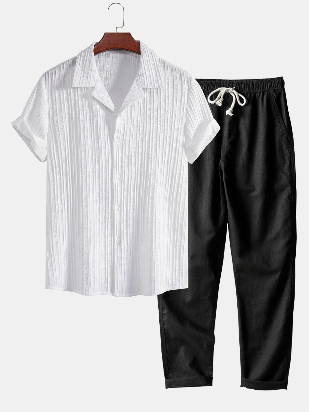 Men’s Short Sleeve Shirt and Shorts Set
