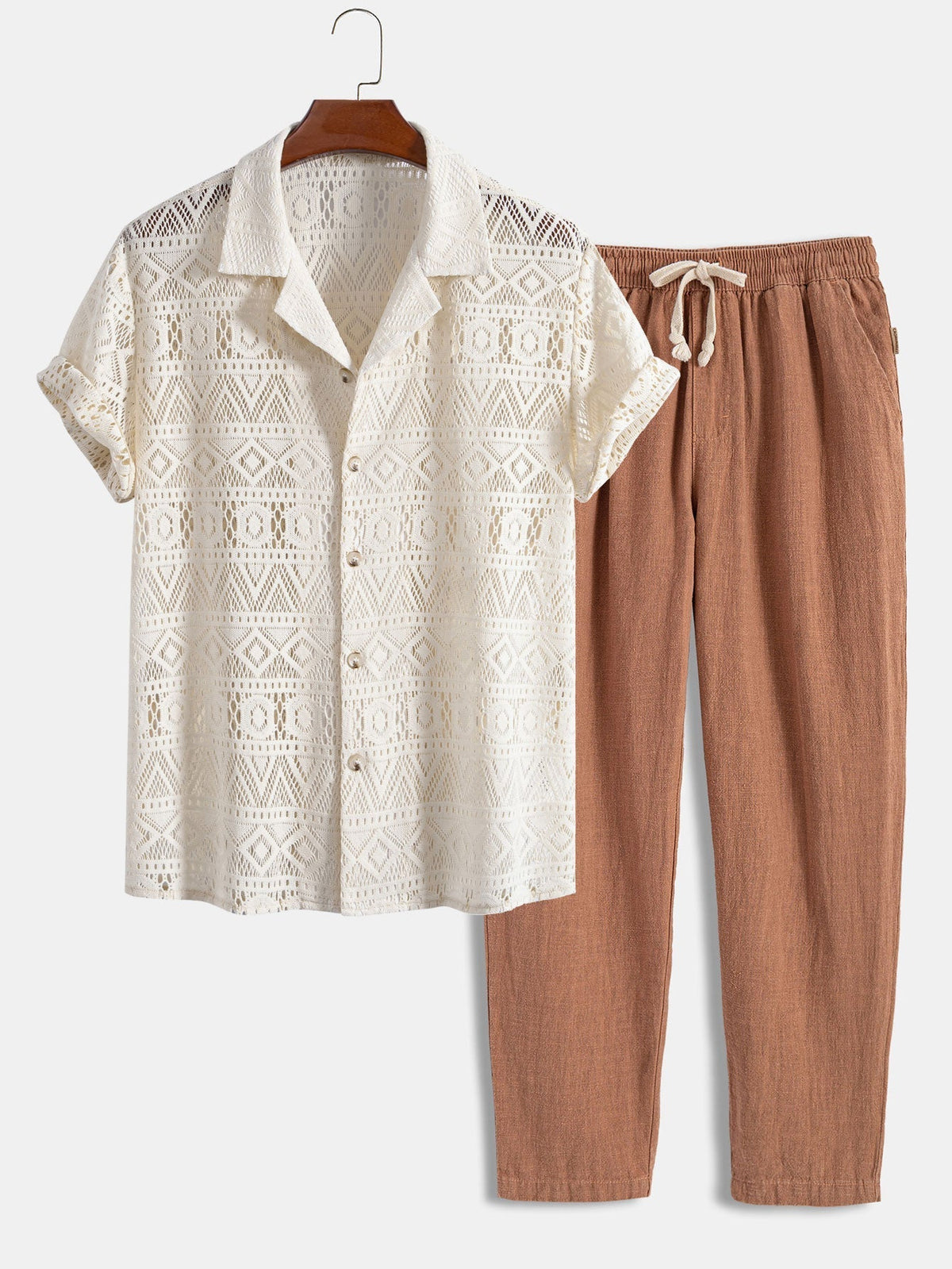 Men’s Short Sleeve Shirt and Shorts Set