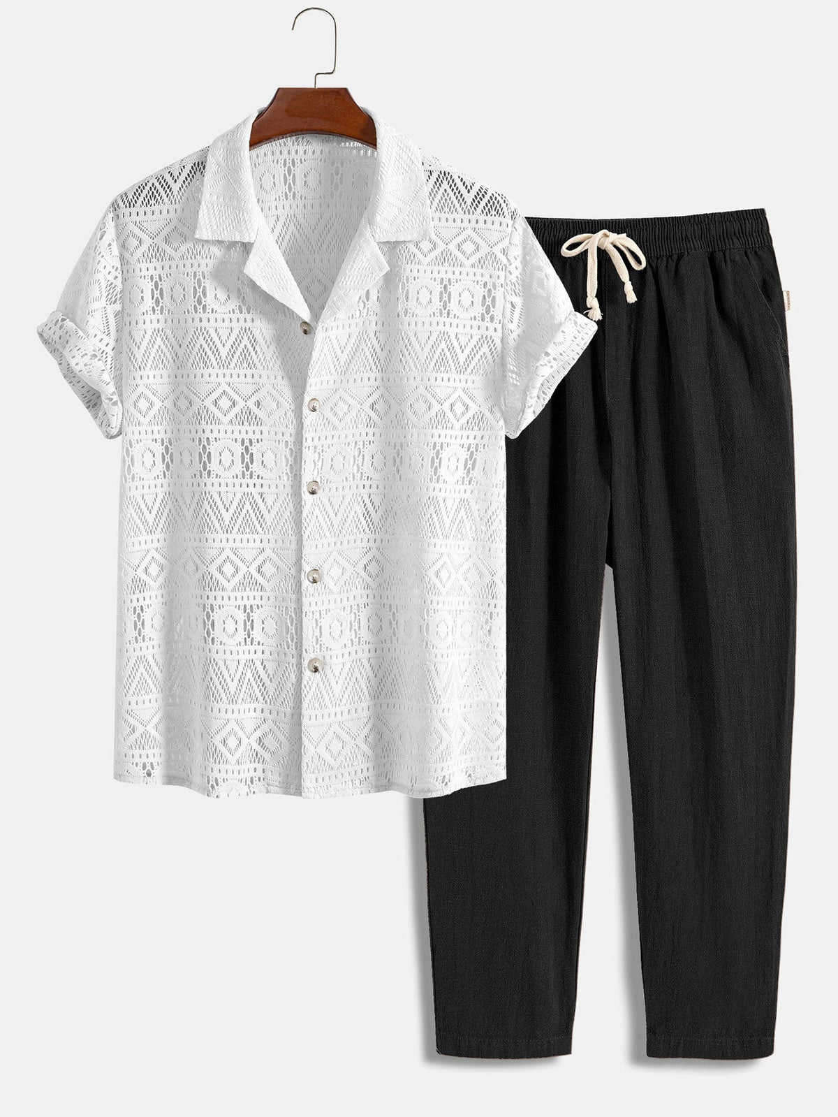 Men’s Short Sleeve Shirt and Shorts Set
