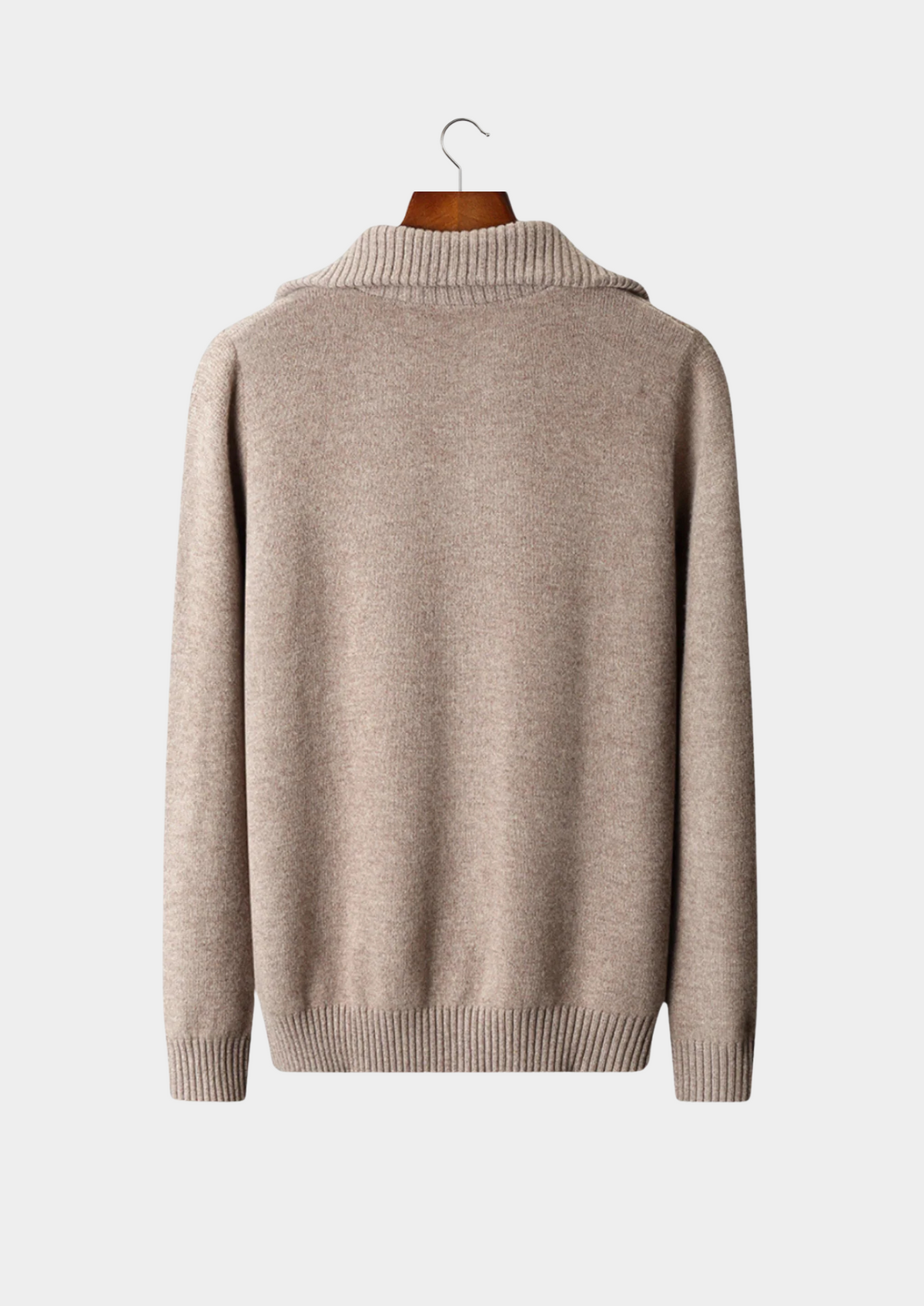 Men's Wool Quarter-Zip Sweater