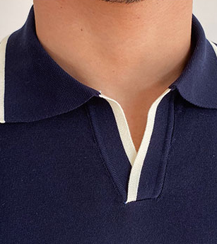Men’s Contrast Piping Polo Shirt