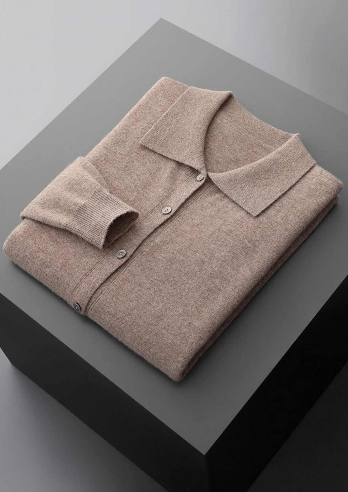 CASHMERE POLO CARDIGAN