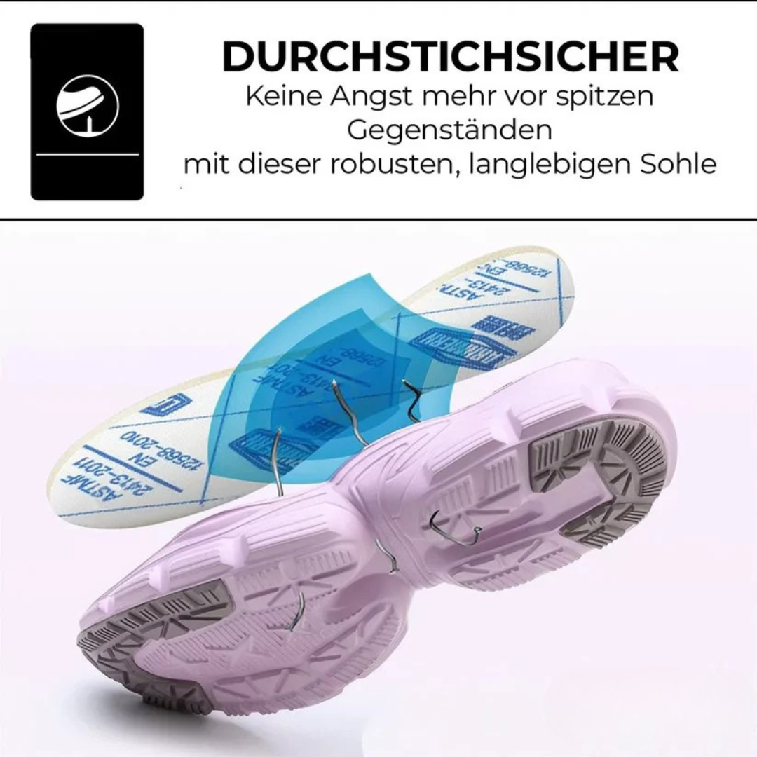 Women’s Safety Shoes with Steel Toe Cap, Breathable, Lightweight, Puncture-Resistant Work Shoes