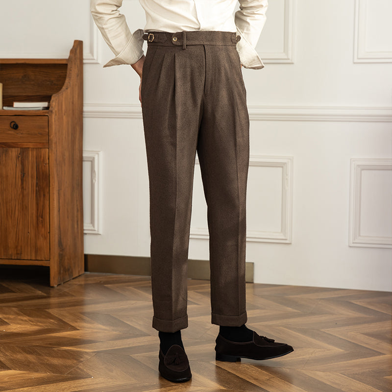 Men's Vintage Pleated Trousers