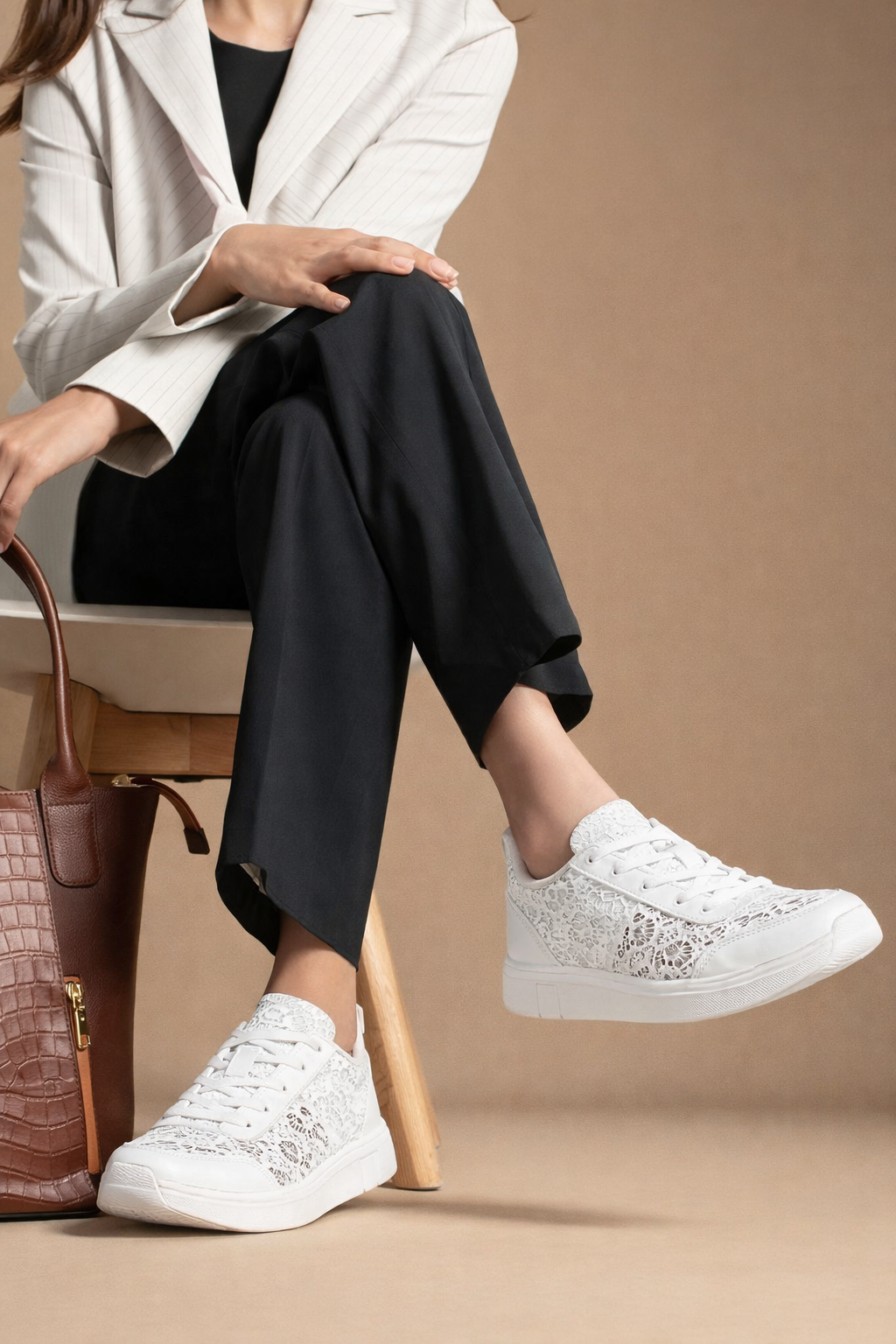 Women’s Floral Lace-Up Sneakers
