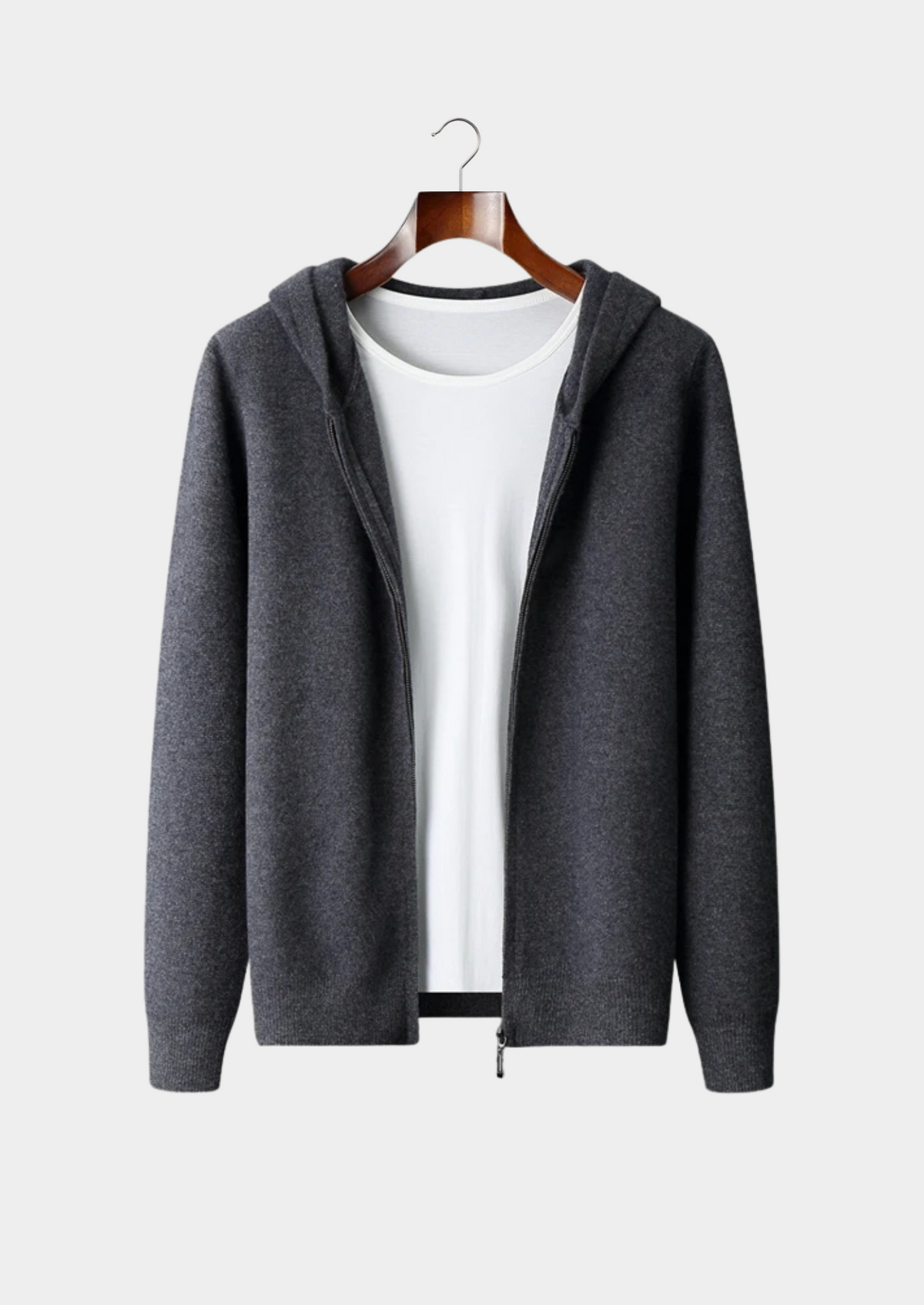Belmont Cashmere Zip  Hoodie
