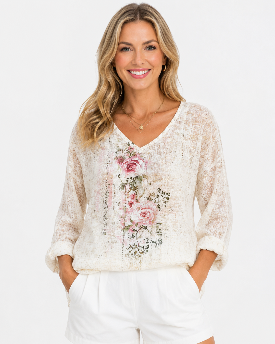 Women’s Vintage Floral Print T-Shirt