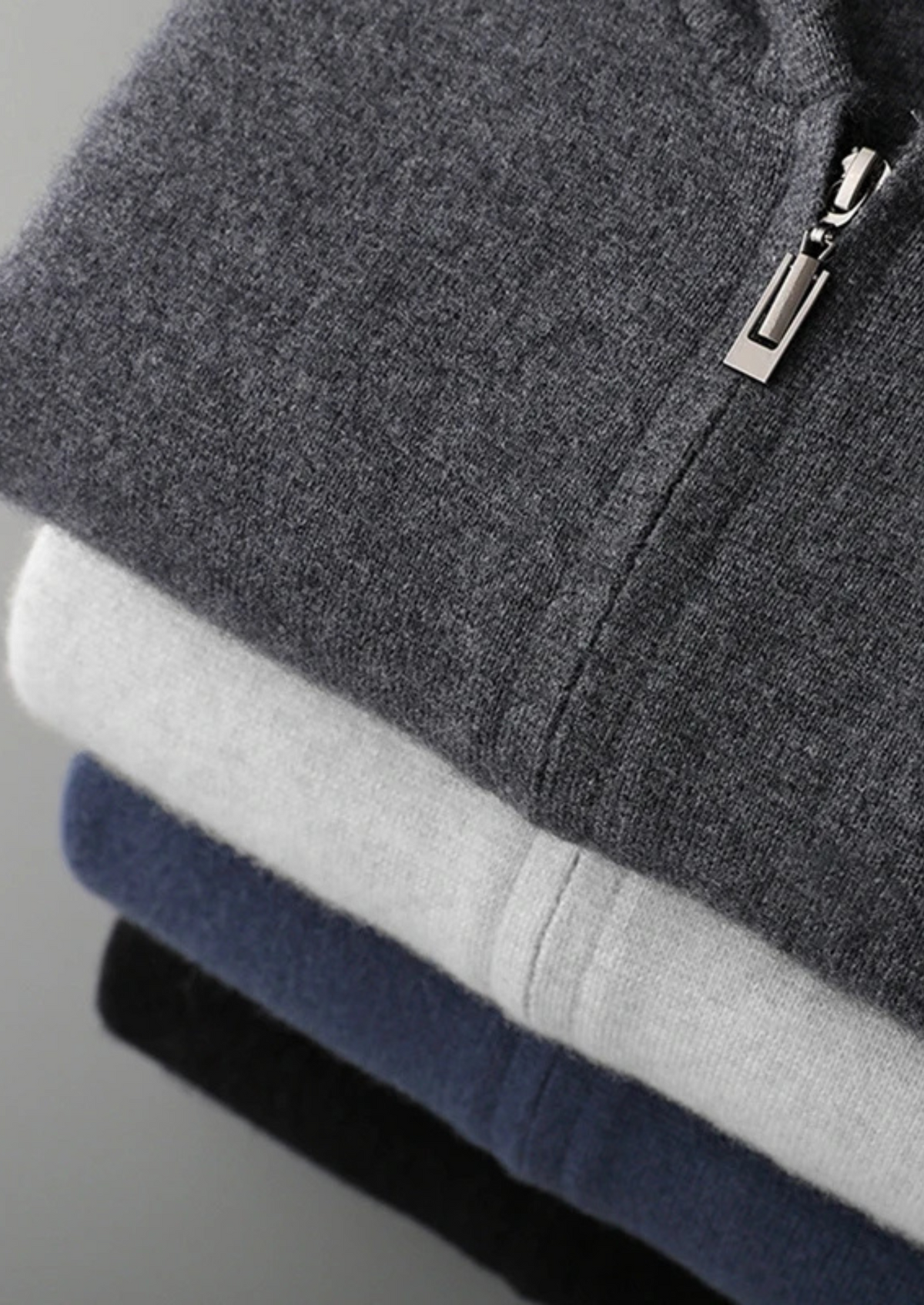 Belmont Cashmere Zip  Hoodie