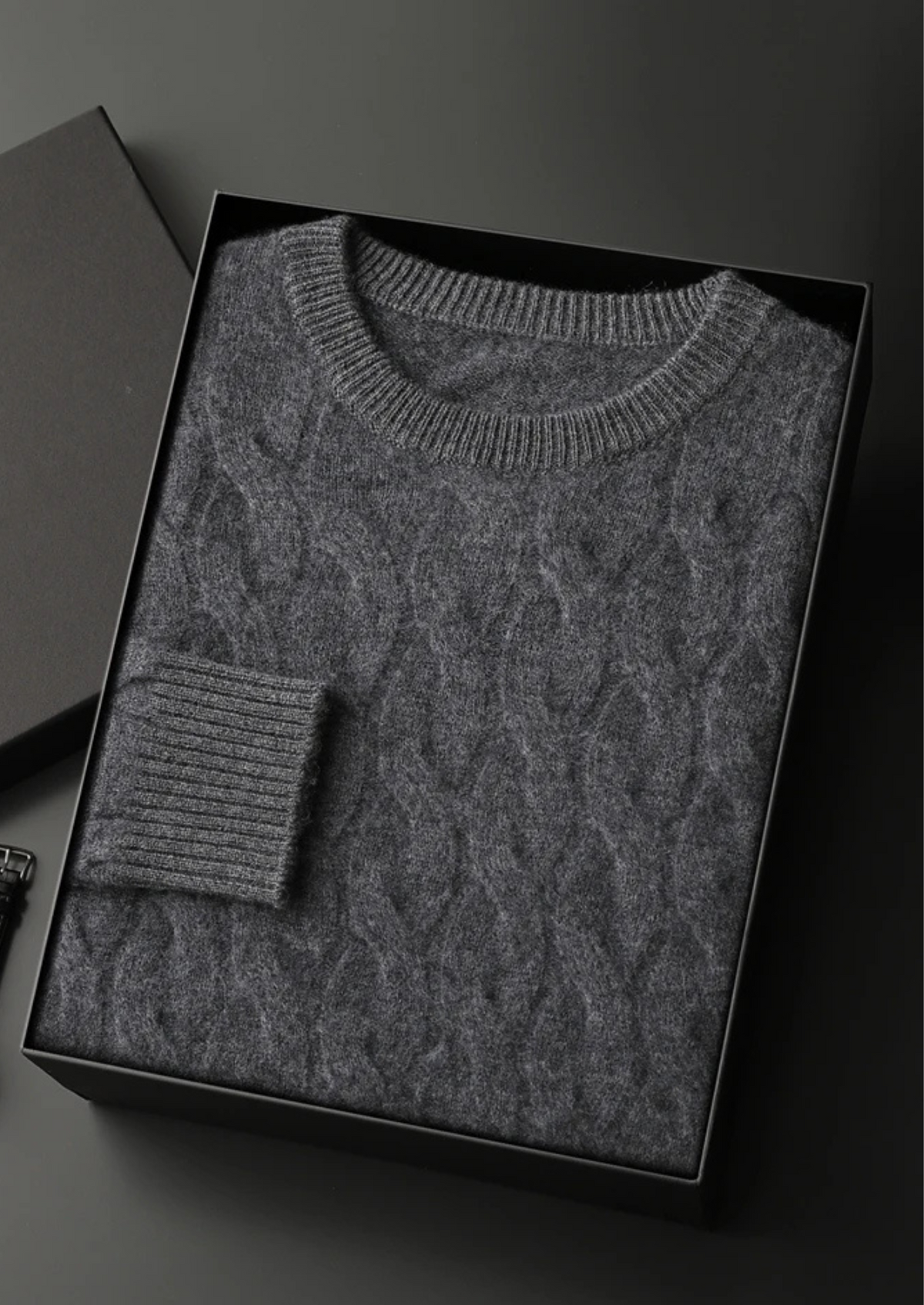 Men's WOOL CABLE CREWNECK