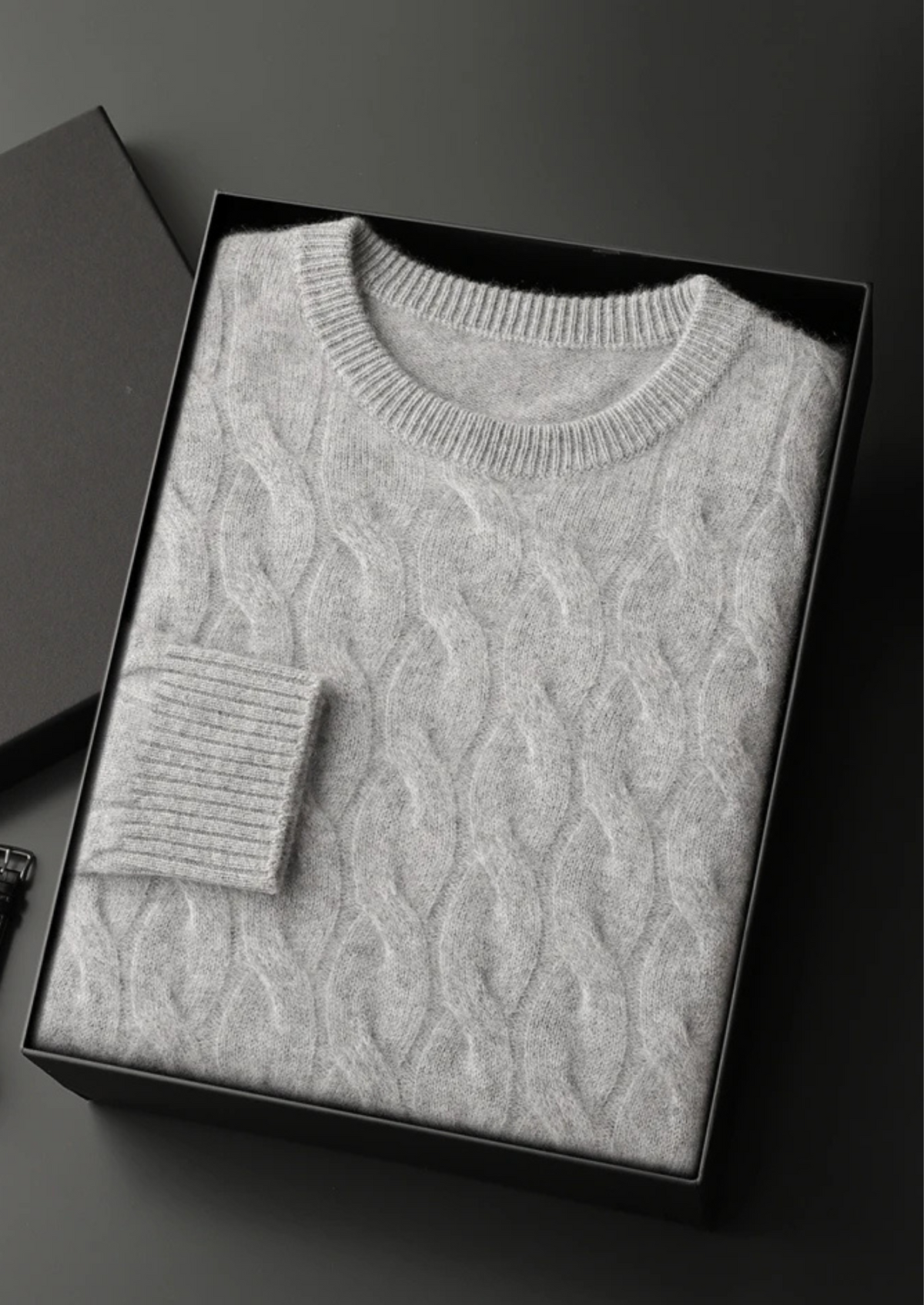 Men's WOOL CABLE CREWNECK
