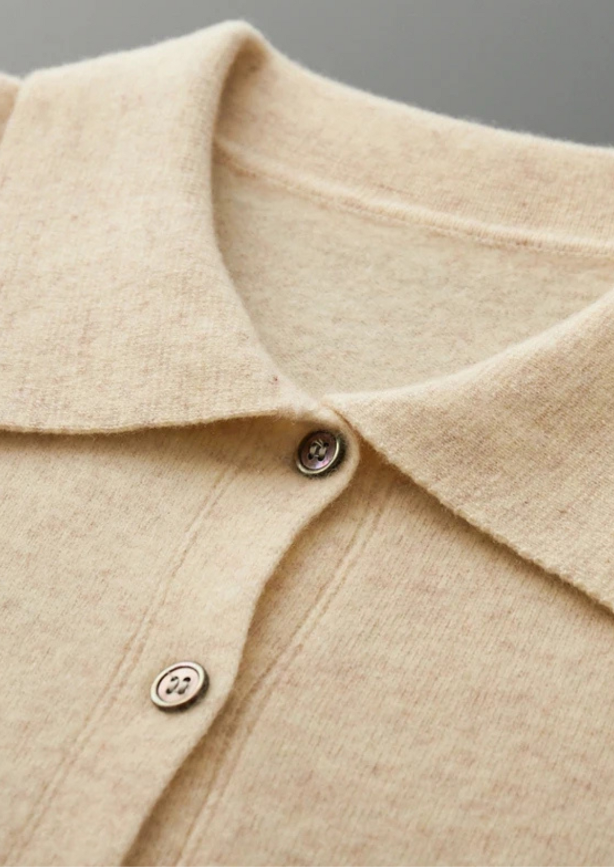 CASHMERE POLO CARDIGAN