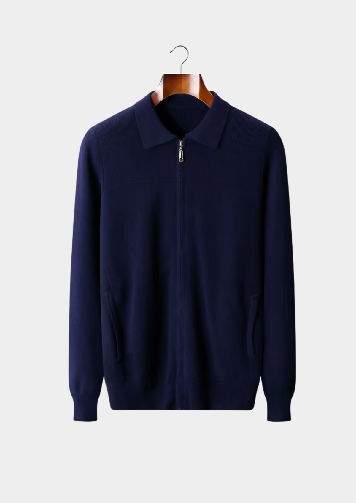 Belmont Wool Ribbed Polo Cardigan