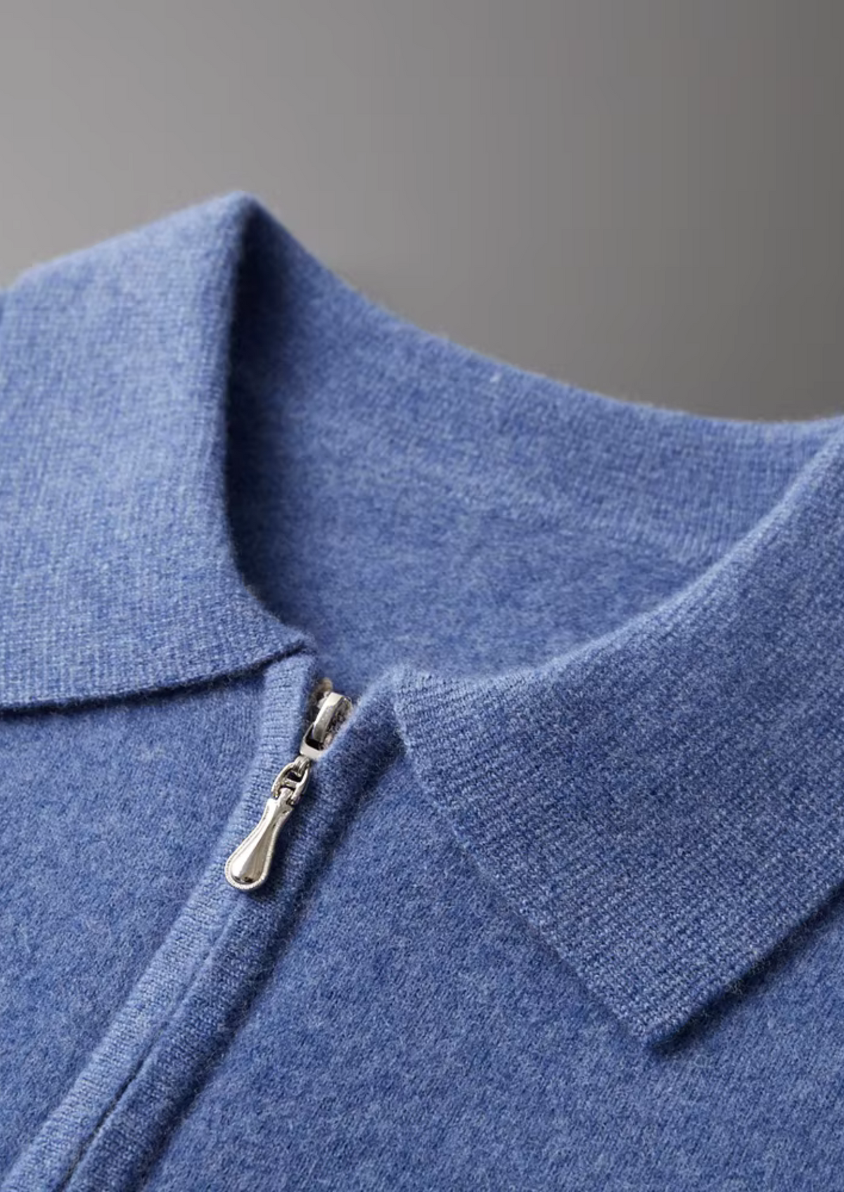 Men’s Wool Half-Zip Polo Shirt