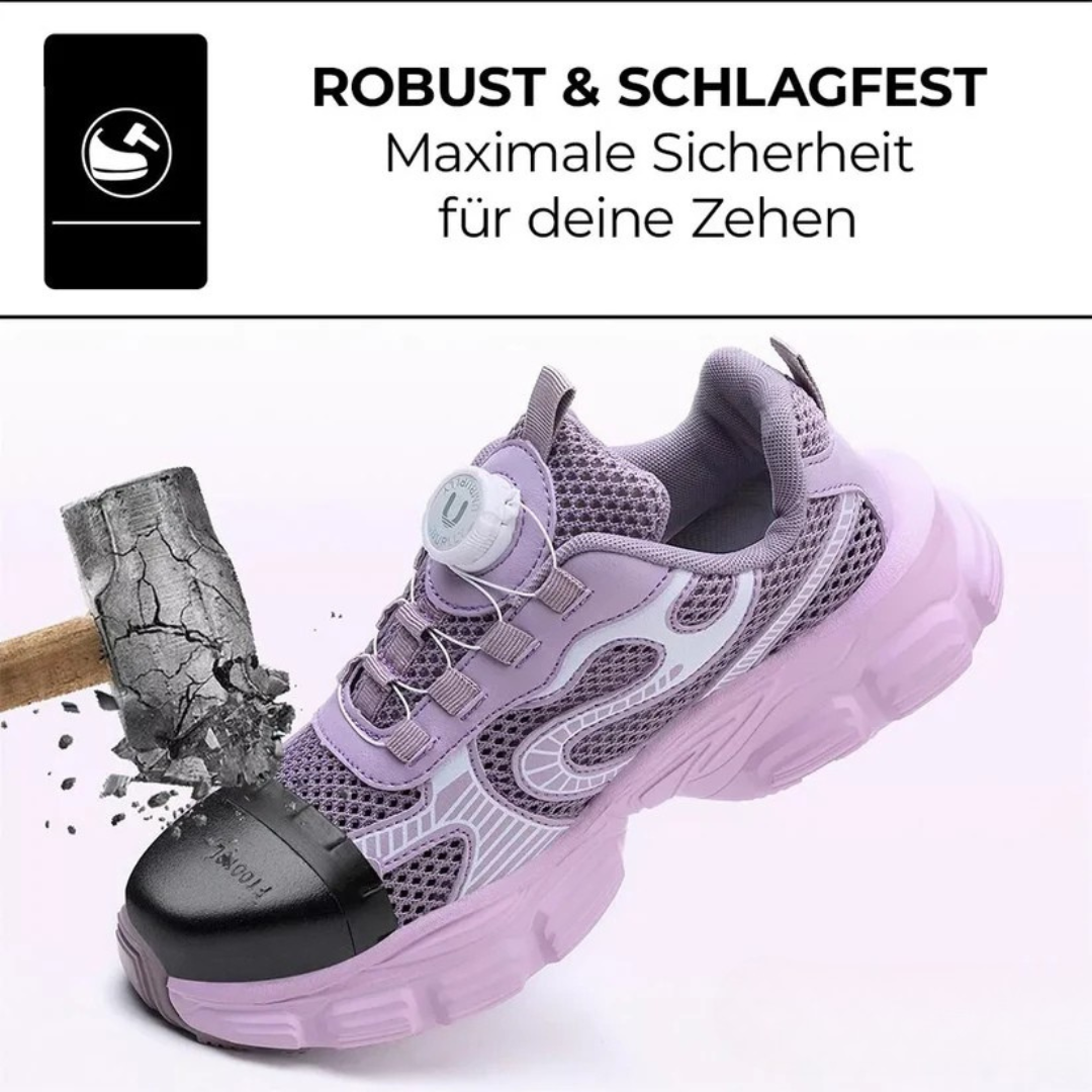 Women’s Safety Shoes with Steel Toe Cap, Breathable, Lightweight, Puncture-Resistant Work Shoes