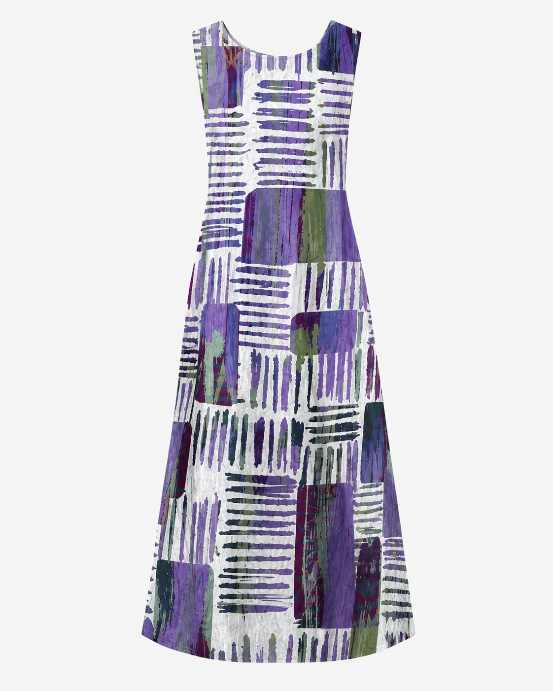 Women’s Block Print Dress with Pockets