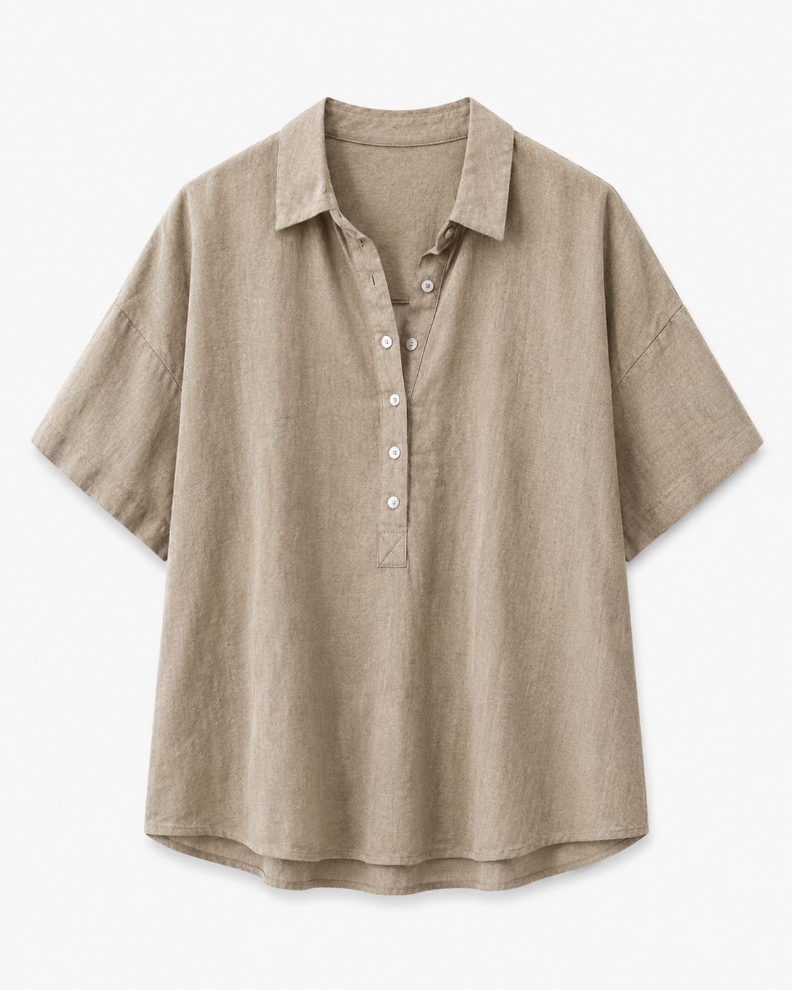 Women's Collared Button-Front Blouse