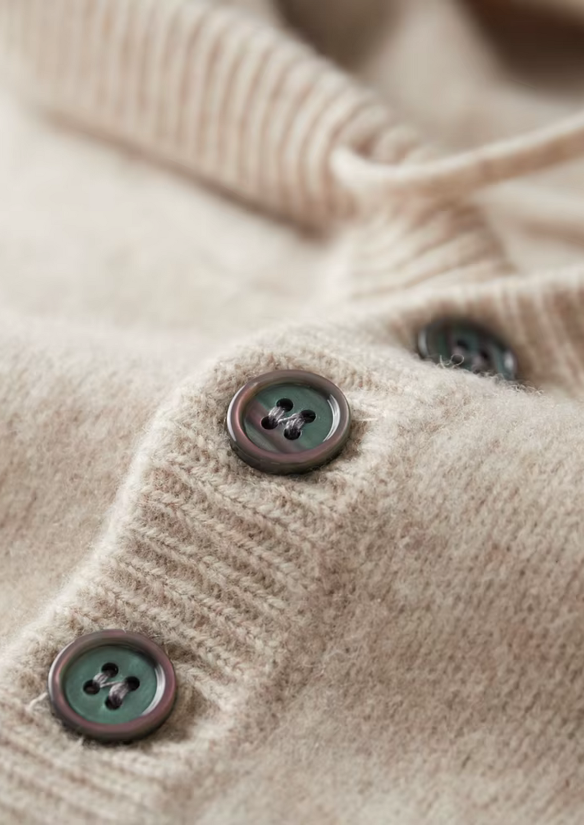 Men’s Wool Button-Up Hooded Sweater