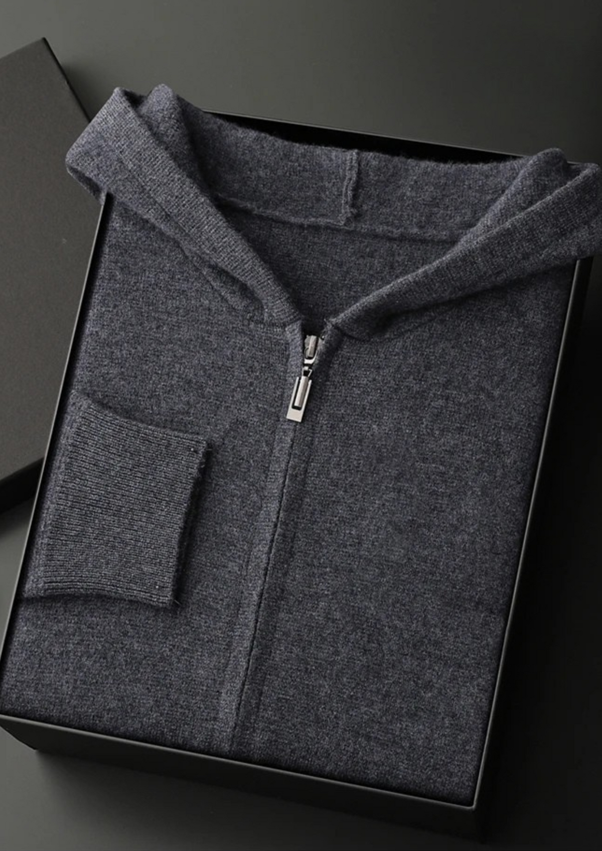 Belmont Cashmere Zip  Hoodie