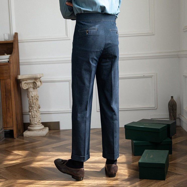 Men's Denim Straight-Fit Trousers